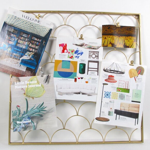 MATTE GOLD FILIGREE BULLETIN BOARD 📓🕗 - Picture 2 of 9